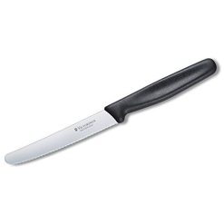 Victorinox Tomato/ Steak Serrated 11cm Black