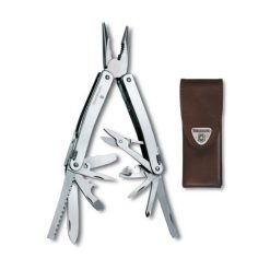 Victorinox Swiss Tool Spirit X With Leather Pouch-hunting knife