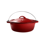 LK Bake Pot No 12 Enamel Red